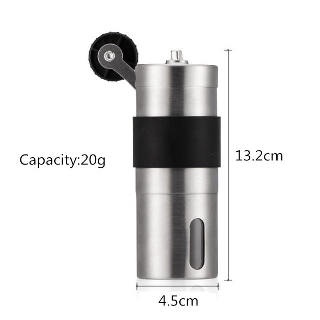 2 Size Manual Ceramic Coffee Grinder Stainless Steel