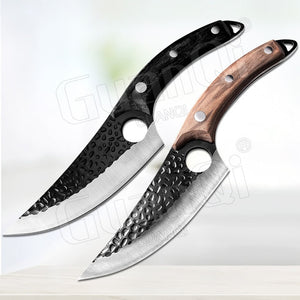 Handmade 2PCS kitchen Knife Sets with Stainless Steel Rosewood Handle