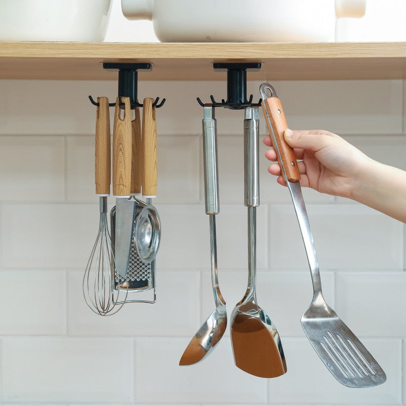 Kitchen utensil hooks