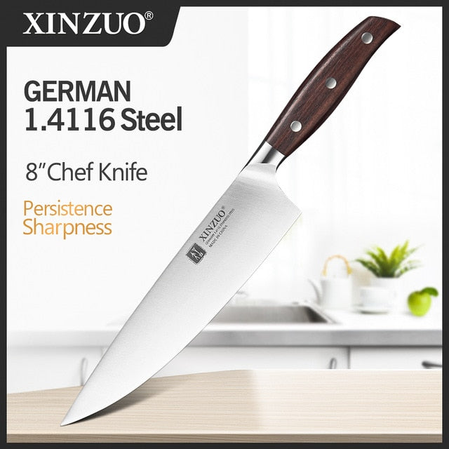 XINZUO Juego de 5 piezas de alta calidad para pelar cuchillo de chef de carnicero